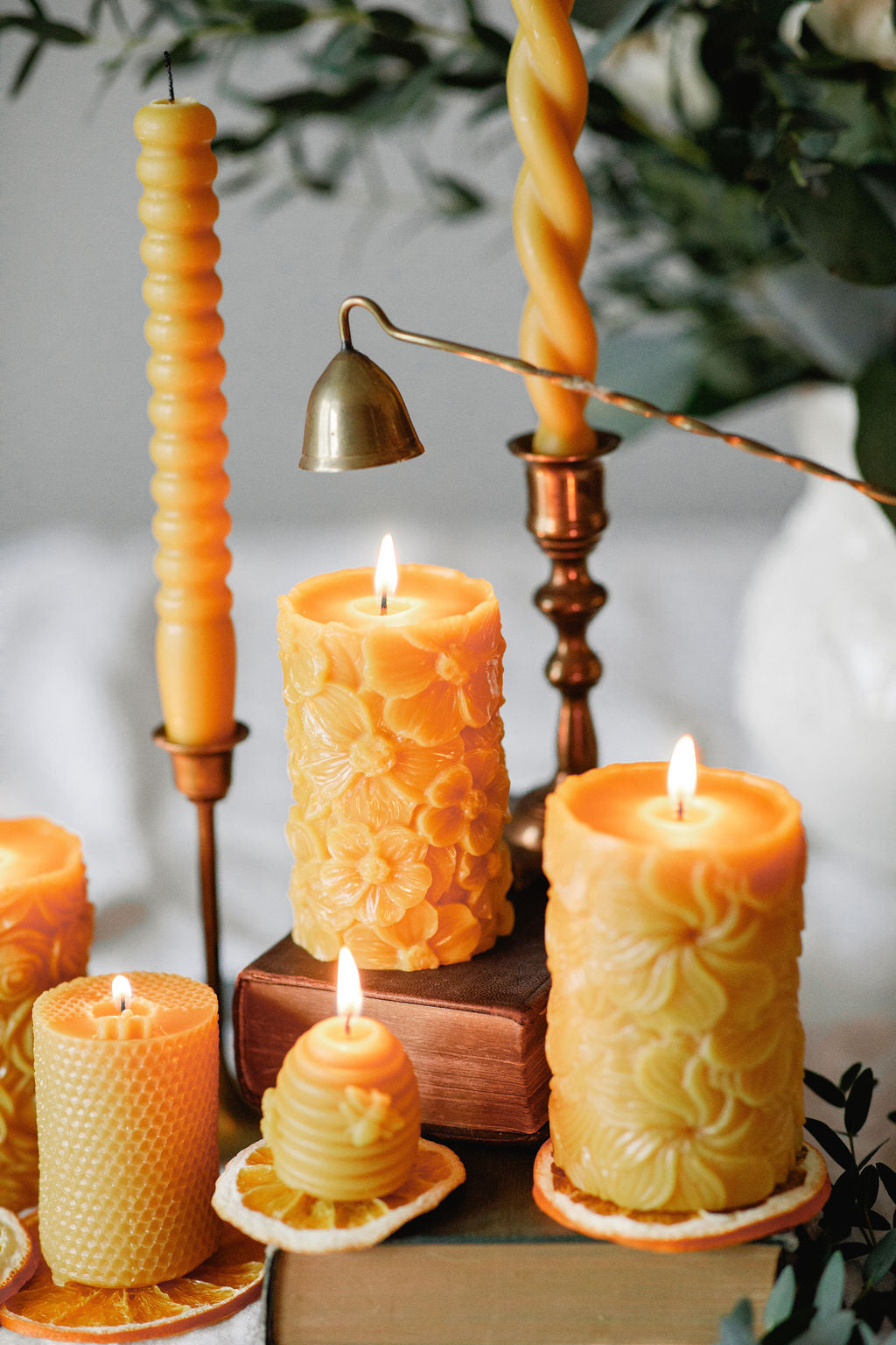 100% Pure Beeswax Pillar Candles